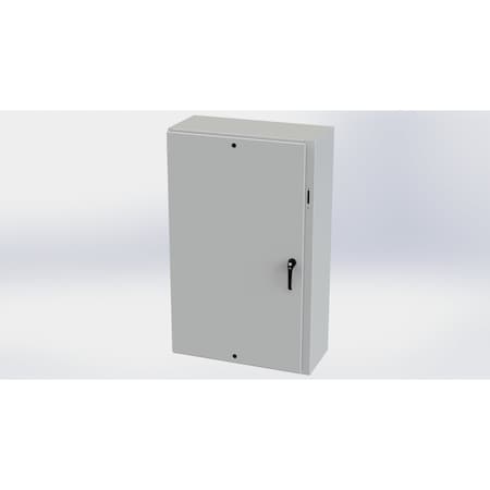 Saginaw Control & Engineering 3 Point Latch with Padlock Handle Electrical Enclosures, 60 in H, 16 in D, 37.38 in W, Carbon Steel SCE-60XEL3716LPLG